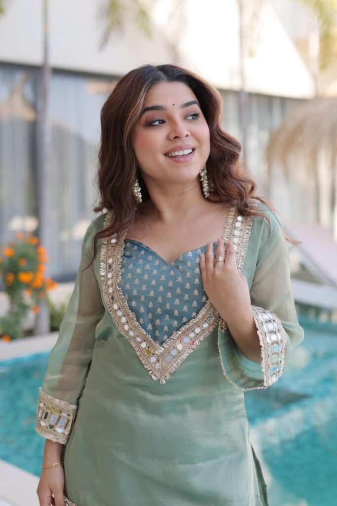 Ivory Floral Kurta Set